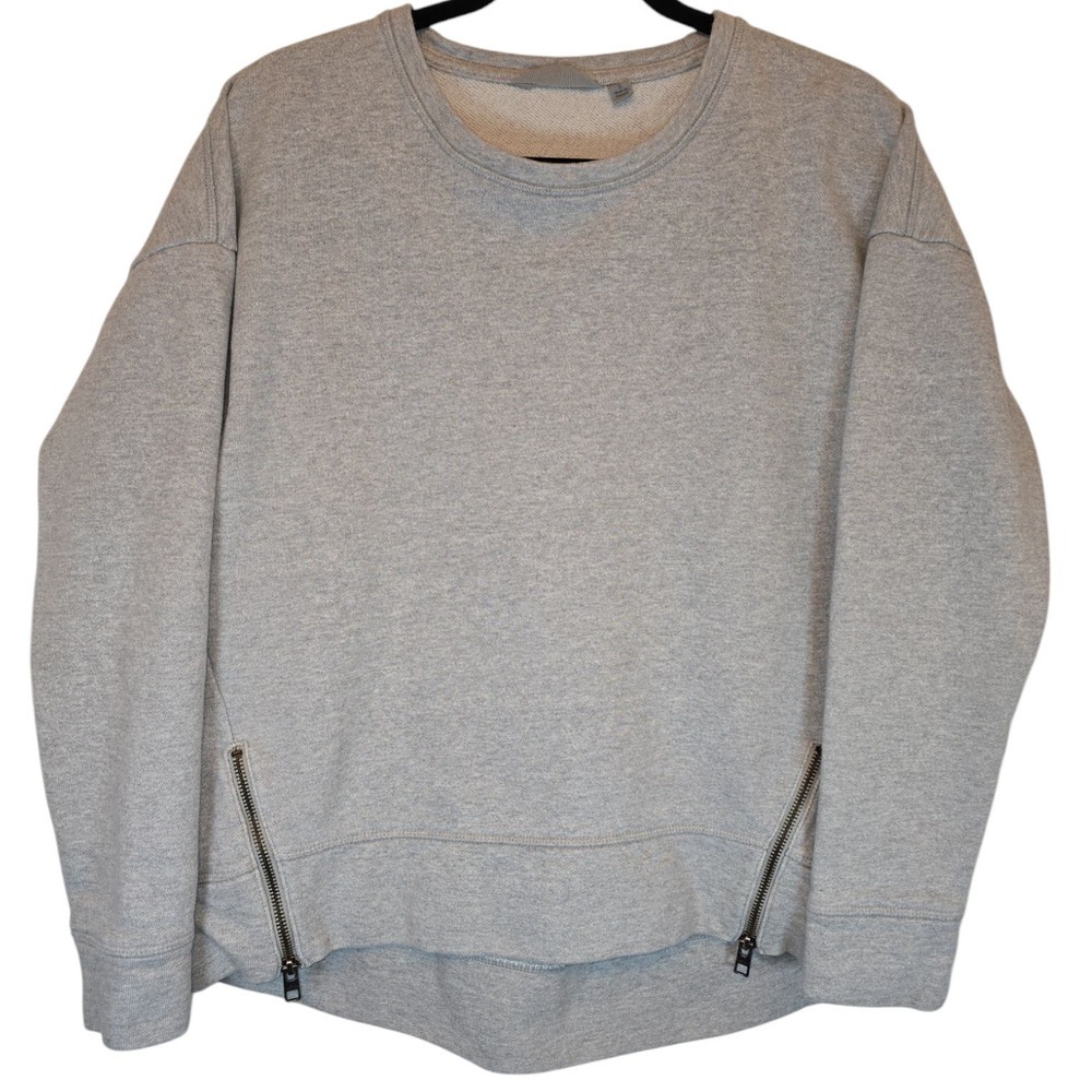 Athleta Womens S Cityscape‎ Sweatshirt Pullover Gray Long Sleeve 868491-02 Zip